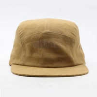Casquette de camping à cinq panneaux avec motif de logo personnalisé, style casque, réglable et respirante pour l'extérieur