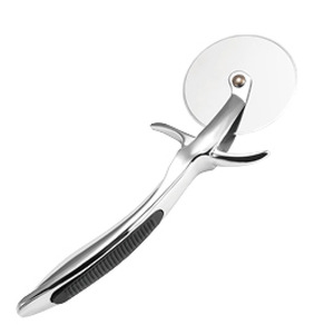 Cuchillo cortador de pizza de acero inoxidable con mango antideslizante para uso doméstico en la cocina - Product Image 1