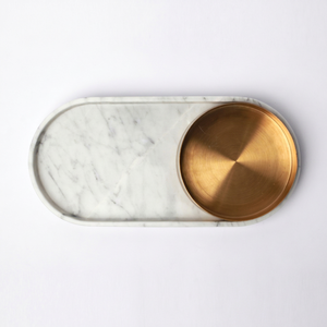 Plateaux décoratifs en marbre de pierre naturelle moderne 2025 Accessoires de bain comprenant des porte-savon - Product Image 1