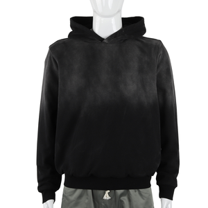 Nouveaux sweats à capuche pour hommes avec logo personnalisé, épais, unis, effet usé, en vente à prix avantageux, 100% coton molletonné. - Product Image 1