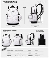 Sac à dos d'étudiant en polyester léger, imperméable, grande capacité, multi-compartiments, personnalisable avec logo OEM/ODM, pour la vente en gros