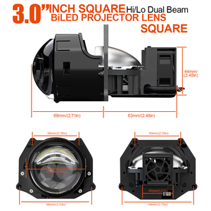 Kit de rénovation de lentille de projecteur <span class=keywords><strong>Bi</strong></span>-Led de voiture universelle Super Bright Zdp50 150W 3.0 pouces pour véhicules H4 H11 - Product Image 3