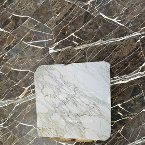 Marmo <span class=keywords><strong>Marmol</strong></span> <span class=keywords><strong>Calacatta</strong></span> Oro, Nuevo Diseño de Baldosas para Piso de Sala de Estar de Villa, Mármol Blanco con Escaleras Doradas, Producto de Losa - Product Image 3