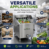 Multifunctionele industriële groente- en fruitwasmachine met roestvrij staal van voedingskwaliteit voor hoogwaardige verwerking