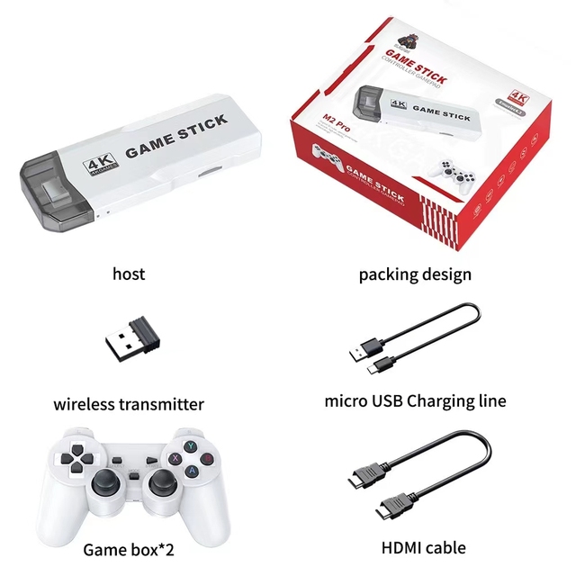 Plug & Play Retro Game Console with 20000+ Games K HDMI Output for TV,Dual Controllers for Kids Boys & Girls 64G