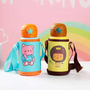 Sac <span class=keywords><strong>en</strong></span> paille acier inoxydable <span class=keywords><strong>pour</strong></span> enfants, enfants élèves maternelle, mignon, motif de dessin animé, petit sac, bouteille d'eau, - Product Image 3