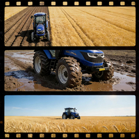 Tracteur agricole 50 CV - Chenilles 4x4 multifonctionnel pour travaux de riziculture et de labour en verger