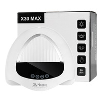 Lampe à ongles UV LED professionnelle 360W SUN X30 MAX - Séchoir à ongles de la plus haute puissance pour tous les gels avec capteur intelligent - Outil de qualité professionnelle