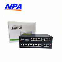 Switch Ethernet de Red IP POE de 8 Puertos y 100 Mbps, 2 Puertos de Enlace Ascendente de 100 Mbps, 100 m en Existencia para Cámaras de CCTV