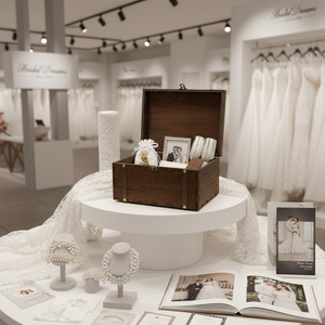 Boîte à souvenirs en bois vintage rectangulaire spacieuse en gros - Product Image 2