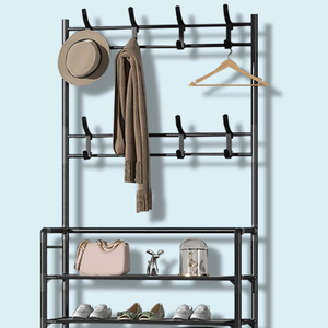 <span class=keywords><strong>Perchero</strong></span> de Pie Moderno de Metal de 60cm Estante para Colgar Ropa y Prendas con Organizador de Zapatos para <span class=keywords><strong>Entrada</strong></span> Recibidor Dormitorio - Product Image 3
