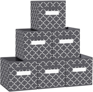Storage Bins Collapsible Storage Cubes Large Toy Book Organizer Boxes Handles Baskets Organizing Closet Shelves