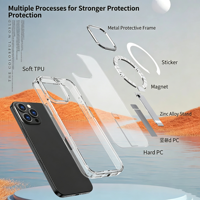 Coque de téléphone effet seconde peau pour iPhone 18 Pro Max, support magnétique simple, compatible Apple 17 Pro, motif personnalisable, protection intégrale