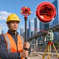 Grand prisme réflecteur de 5 pouces pour station totale, prisme de topographie circulaire haute précision, accessoire pour instrument de topographie