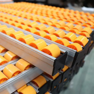 Ruedas de rodamiento industriales Sistema de cinta transportadora Pista de rodillos de aluminio Riel fluido Tiras fluidas de <span class=keywords><strong>metal</strong></span> de aluminio Rodillos - Product Image 6