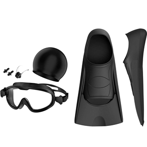 Ensemble de lunettes de plongée et Anti-buée avec bonnet de natation en silicone pour adultes - Product Image 1