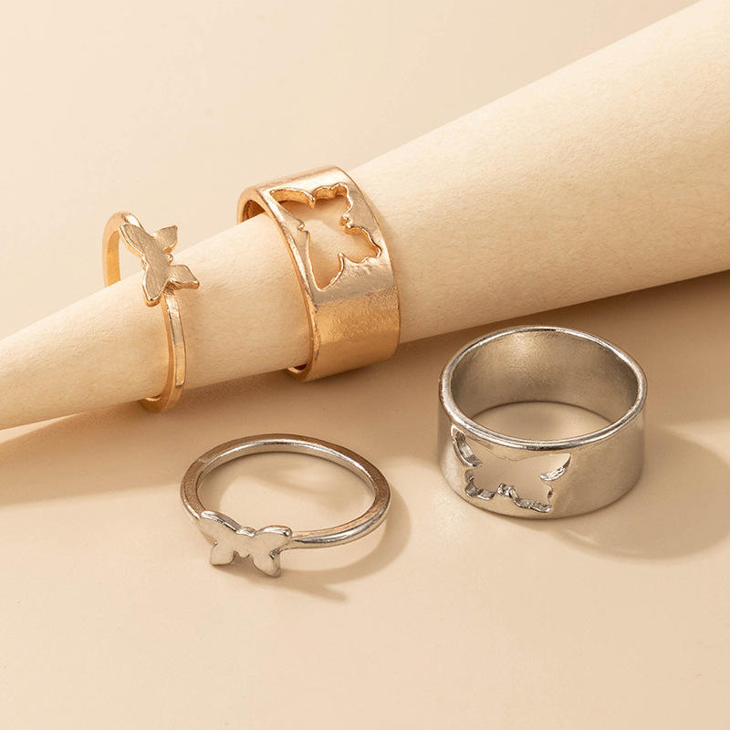 2pcs butterfly butterfly decor ring shein
