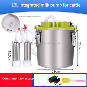 Nouvelle machine à traire à chargement pulsé en acier inoxydable de grande capacité (8L, 12L, 16L) pour bovins et ovins - Product Image 2