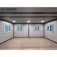 Conteneur modulaire préfabriqué de 20 pieds, détachable, respirant, moderne, en panneaux sandwich, pour maison, salon, cabine, entrepôt, garage