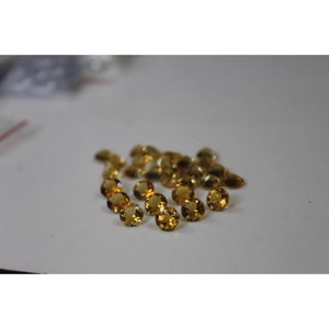 พลอยซิทรินสีทองทรงกลมเจียระไนแบบบริลเลียนท์ ขนาด 7 มม. น้ำหนัก 1.143 กะรัต สำหรับทำเครื่องประดับ - Product Image 4