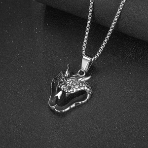 <b>Titanium</b> Steel Cobra Pendant Necklace Men Vintage Animal Snake Charm SP969 - Product Image 2