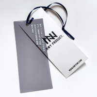 CF-Étiquettes volantes de marque privée Logo de créateur Étiquettes de vêtement imprimées sur mesure Étiquettes volantes en carton Étiquettes en papier pour vêtements