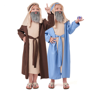 Costume jeu de rôle tenue de berger pour enfants fête d'halloween nativité pour enfants costume de Joseph grand-père arabe - Product Image 1