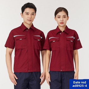 Conjunto <span class=keywords><strong>de</strong></span> Ropa <span class=keywords><strong>de</strong></span> <span class=keywords><strong>Trabajo</strong></span> <span class=keywords><strong>de</strong></span> <span class=keywords><strong>Verano</strong></span> para Hombre, <span class=keywords><strong>de</strong></span> Algodón, Manga Corta, para Talleres <span class=keywords><strong>de</strong></span> Reparación <span class=keywords><strong>de</strong></span> Automóviles, Transpirable, Resistente al Desgaste y a la Suciedad - Product Image 4
