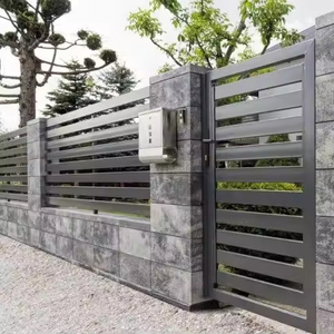 Tùy biến vườn kim loại hàng rào tấm trang trí sơn tĩnh điện màu đen palisade hàng rào - Product Image 4