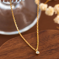 Parure de bijoux tendance pour femme en argent 925, forme géométrique, collier et boucles d'oreilles en moissanite, plaqué or 14 carats, cadeau romantique et élégant pour soirée