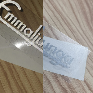 Feuille adhésive réfléchissante argentée EGP transparente en PET, autocollante, amovible, imperméable et phosphorescente pour sacs - Product Image 1