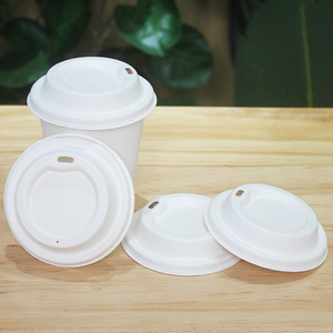 LOKYO 80 millimetri eco-friendly compostabili biodegradabile tazza coperchi da asporto usa e getta di carta di pasta di coperchio della tazza di caffè - Product Image 5