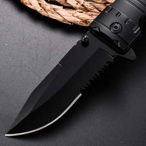 Couteau de chasse pliant en acier inoxydable noir personnalisable OEM Design de mode 1 an de garantie Emballage en boîte pour l'extérieur - Product Image 4