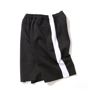 Pantalon de jogging long 3-quarts à la mode pour hommes avec rayures latérales fermeture élastique à la taille conception personnalisée respirant vêtements d'été en hêtre - Product Image 3