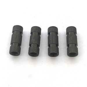 Tuercas moleteadas personalizadas con orificio pasante M4 M6 M8 M10 M12, cabeza redonda métrica, de acero al carbono moldeado por inyección, ennegrecidas, antiaflojamiento - Product Image 2