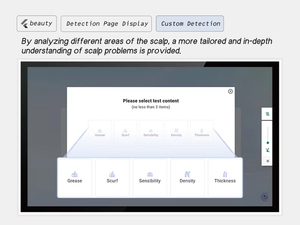 Ai ระบบการวิเคราะห์ความแม่นยำอัจฉริยะต้องมีสมบัติสำหรับการดูแลหนังศีรษะโหมดต่างๆในการวิเคราะห์ปัญหาหนังศีรษะ - Product Image 2