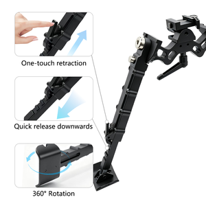Support de tir réglable V9 pliable avec trépied et monture <span class=keywords><strong>QD</strong></span> 20 mm, accessoires universels pour l'extérieur - Product Image 4