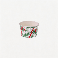 Gobelet en papier jetable de qualité alimentaire à paroi simple pour dessert, recyclable, en papier enduit double face avec logo personnalisé