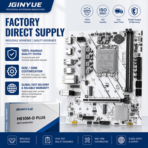 Carte mère JGINYUE <span class=keywords><strong>H610</strong></span> LGA1700 DDR4 ITX M-ATX pour jeux, compatible avec les processeurs de 12e, 13e et 14e génération, 2x M.2 NVMe, double sortie vidéo, PC - Product Image 6