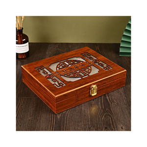 Caja de Madera Rectangular con Cierre para Guardar Regalos, Artesanías, Té, Dendrobium, Pepino de Mar, Cordyceps, Personalizable - Product Image 5