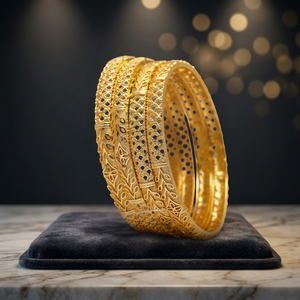Wholesale Dye Gold Plated Traditional Design <b>Bangles</b> Brass Custom Gold <b>Bangles</b> Fashion <b>Bangles</b> Gold Filled Jewelry Oro Joyeria - Product Image 4