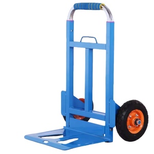 200kg Stalen Opvouwbare 2-Wiel Aanhangwagen Karretje Handkar Tuinkar Transportkar Handtruck Heftruck Transportgereedschap - Product Image 2
