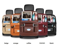 Organisateur de rangement multifonctionnel moderne et pliable en PU pour dossier de siège de voiture