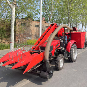 Ba lô Ngô Thu hoạch lớn kết hợp Ngô gặt đập bốn bánh thức ăn gia súc máy xay nông nghiệp thiết bị cây trồng Máy cắt - Product Image 1