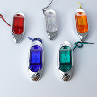Promotion : Feu de gabarit latéral ovale 6 LED 12V 24V, rouge/ambre, pour camion, remorque, camping-car, étanche, à montage en surface, indicateur LED