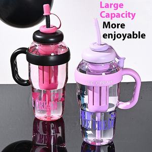 Usine En Gros 1300ml Café Bouteille En Plastique Mignon Grande Capacité Grand Ventre Tasse Avec Paille Et <span class=keywords><strong>Filtre</strong></span> À Thé Sans Bpa - Product Image 1