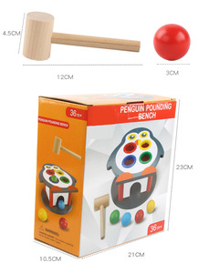 Table de jeu en bois CE CPC pour enfants, avec balles à taper, pour l'éducation précoce des 5 à 7 ans, exercice manuel, développement de la puissance de réaction, unisexe - Product Image 6