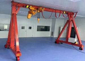 Alta calidad 500 kg 3 toneladas 5 toneladas 10 toneladas interior Manual portátil Mini grúa de pórtico con elevador Precio de polipasto de cadena eléctrica - Product Image 4