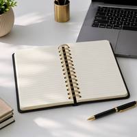 Carnet A5 à couverture rigide avec reliure à anneaux, papier couché, logo imprimé personnalisé, bloc-notes de bureau, agenda – Vente en gros