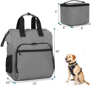 BSCI Factory clear Dog Travel <b>Backpack</b> <b>cat</b> Pet Supplies Bag Tote with 2 Silicone Collapsible Bowls 2 Food Carrier 1 - Product Image 1